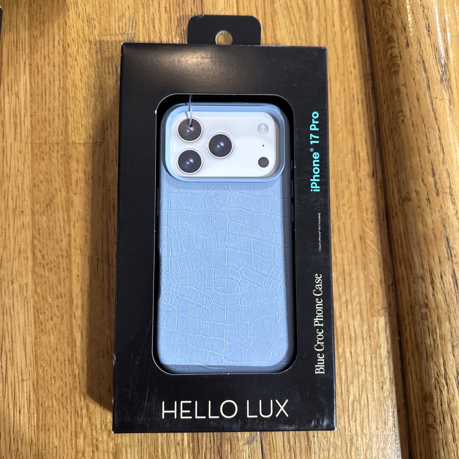 Hello Lux Blue Croc Phone Case for Apple iPhone 17 Pro