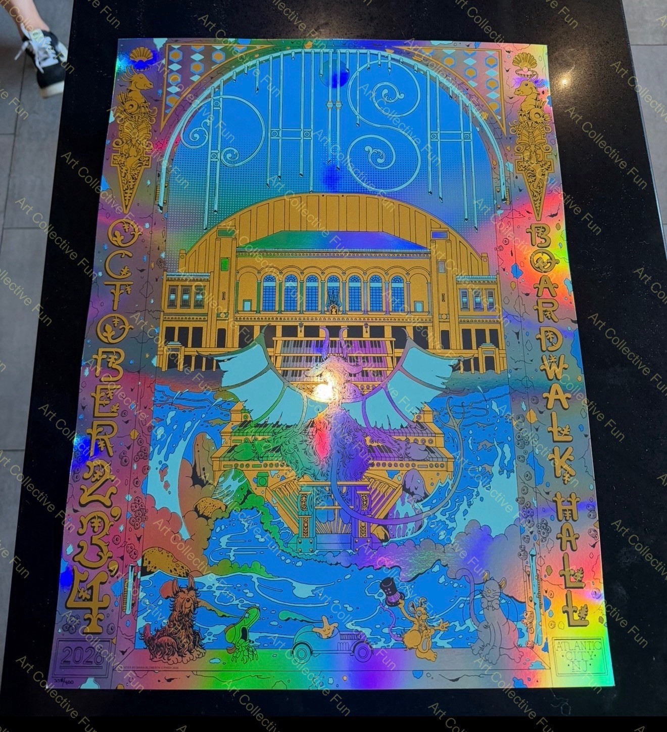 🎰Phish Foil Poster Boardwalk Hall Atlantic City New Jersey 10/2 10/3 10/4
