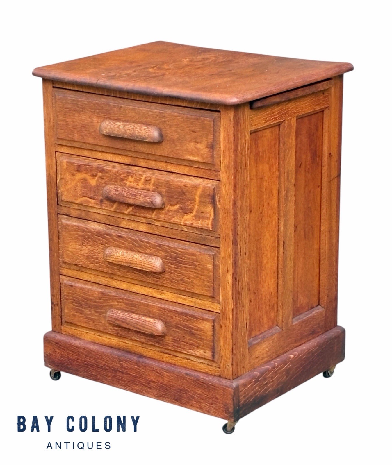 Antique Victorian Oak Four Drawer Oak Wood File Cabinet With Pull Out Work Tab Antique Victorian Oak Four Drawer Oak Wood File Cabinet With Pull Out Work Tab