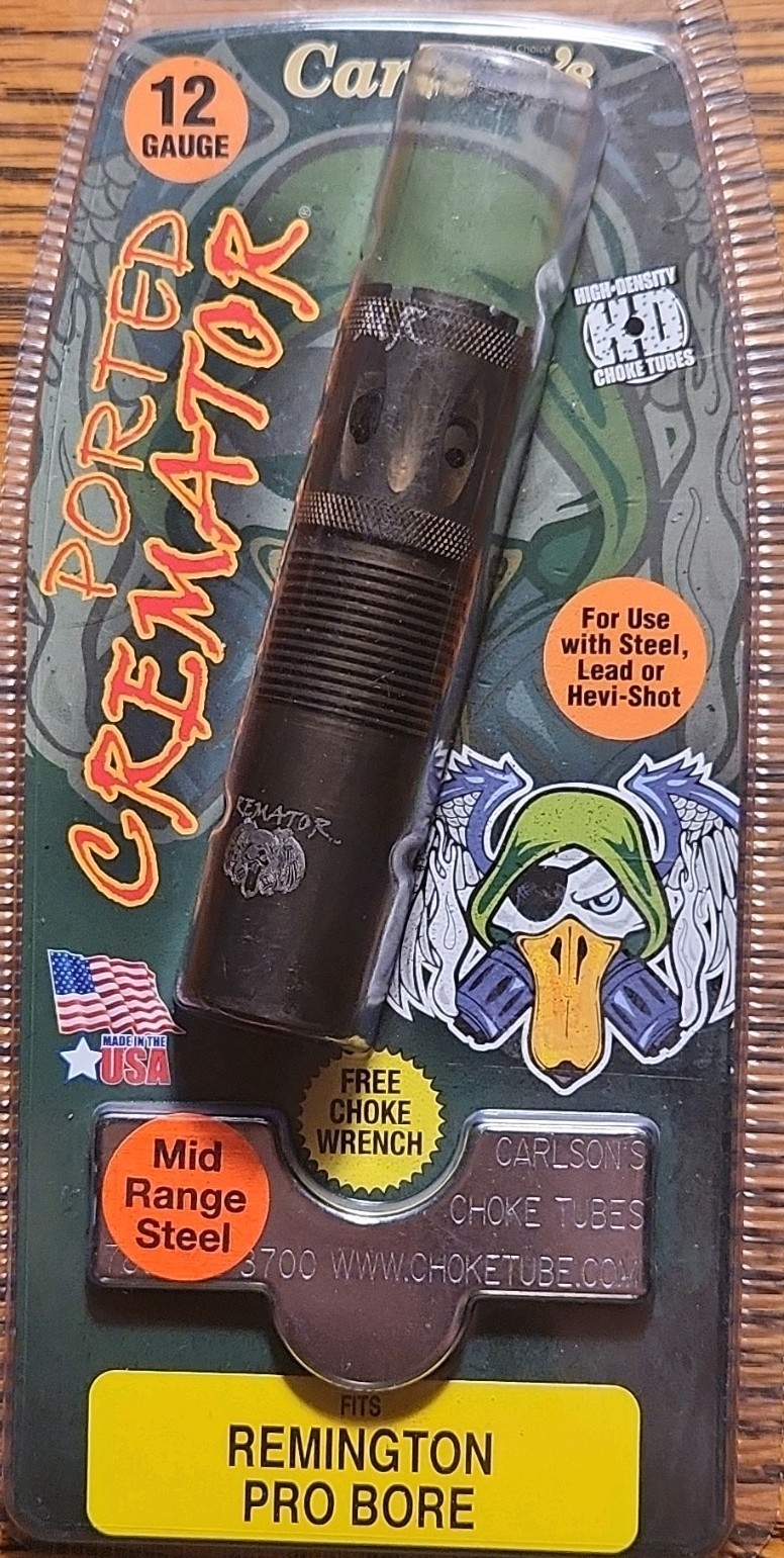 Carlson's Waterfowl Cremator Ported Choke Tube 12ga for Remington PRO BORE New Carlson's Waterfowl Cremator Ported Choke Tube 12ga for Remington PRO BORE New
