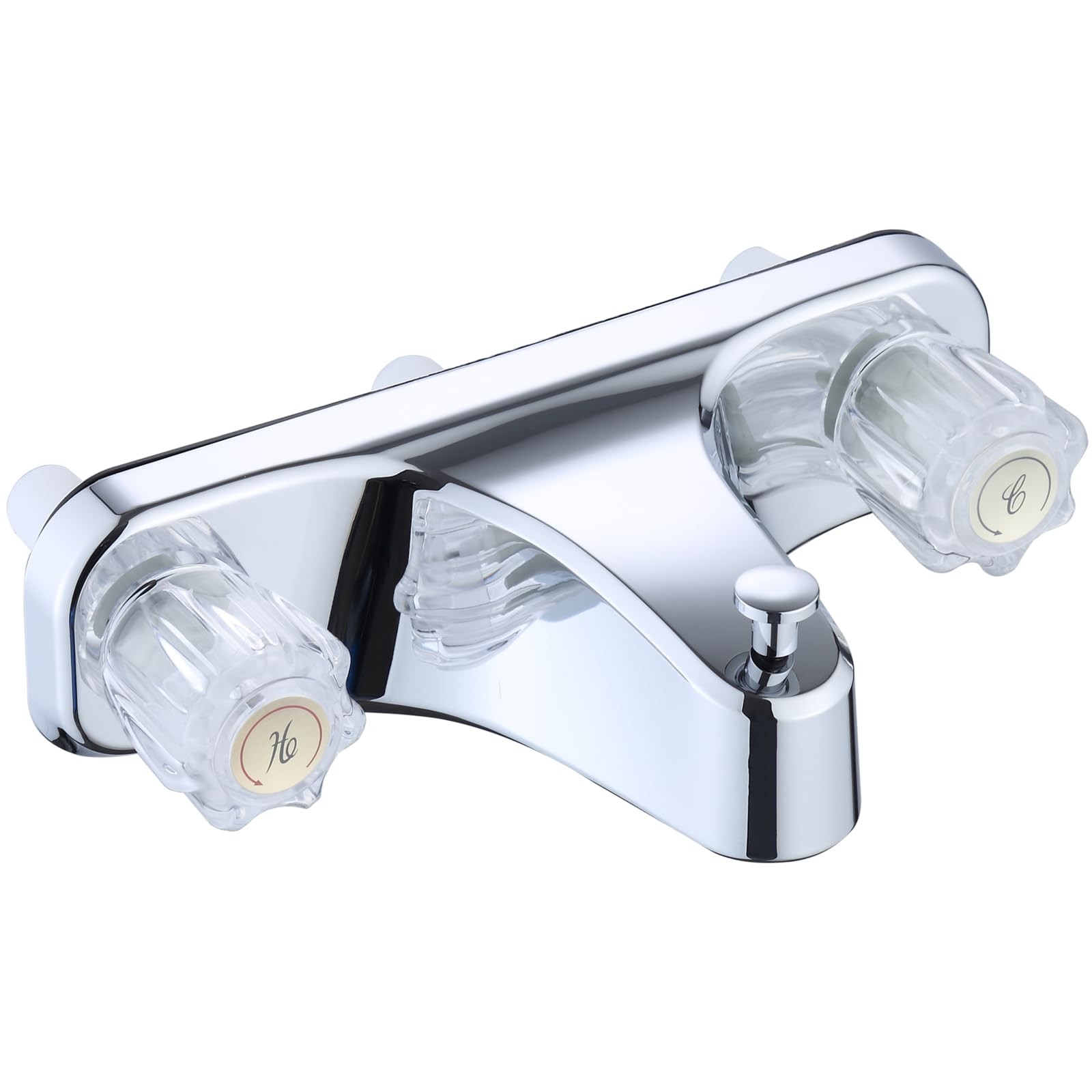8 Inch RV Mobile Home Tub Shower Faucet 2 Handle Wall Mount Chrome Valve