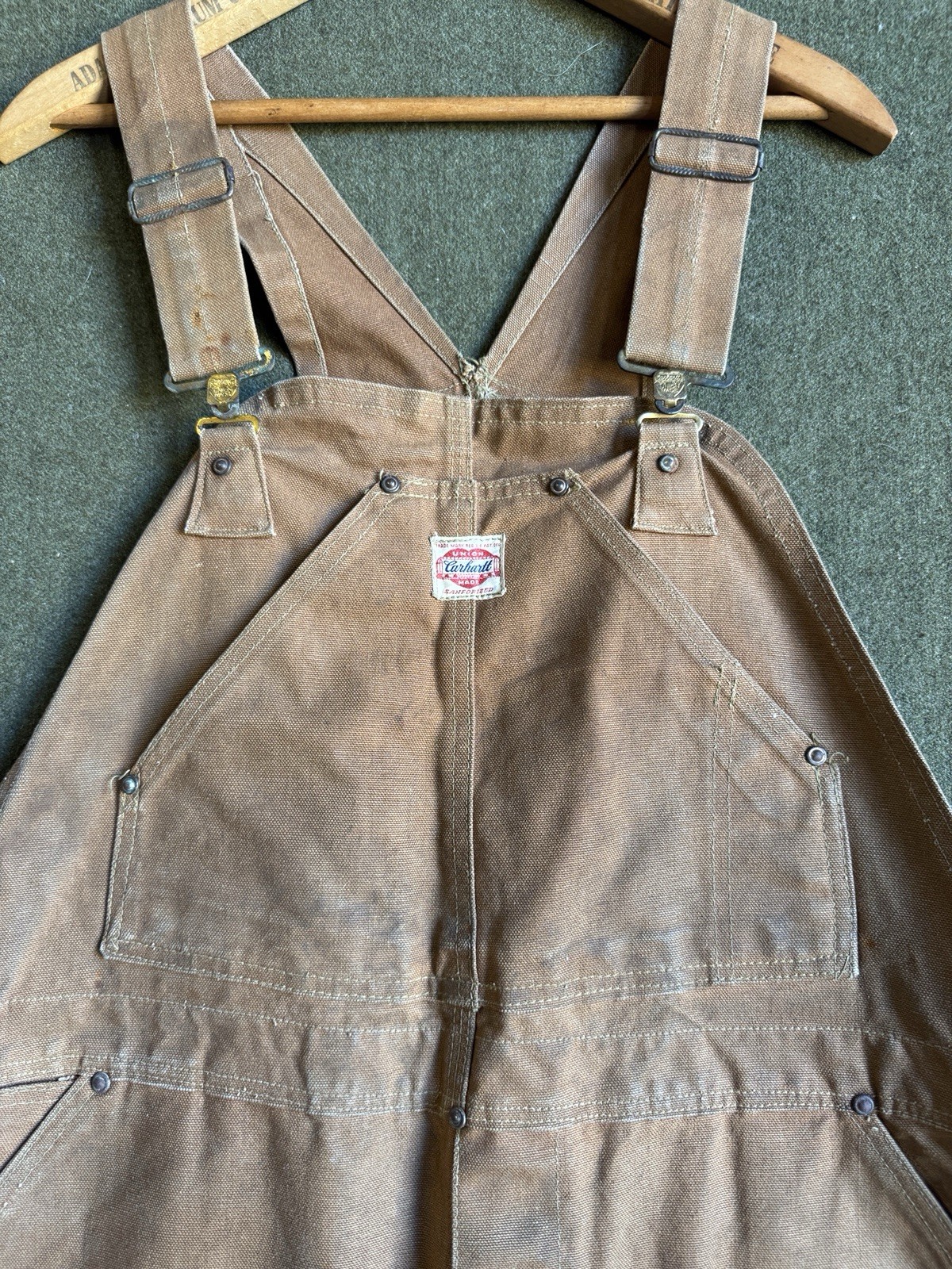 Vintage 40s Carhartt Overalls Heart Logo Union Tag Sanforized Workwear Vintage 40s Carhartt Overalls Heart Logo Union Tag Sanforized Workwear