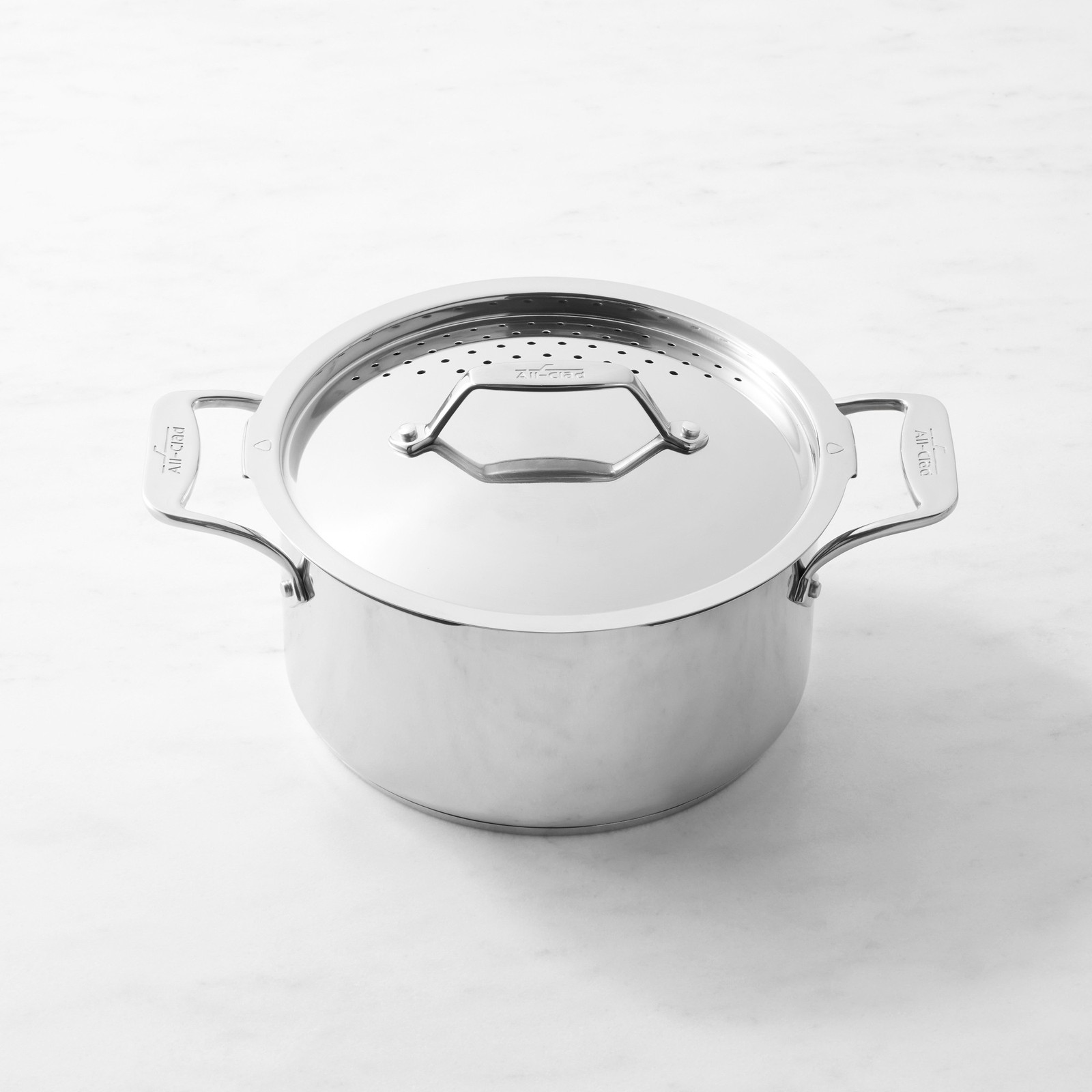 All-Clad Simply Strain Stainless-Steel Multipot with Strainer, 6-Qt