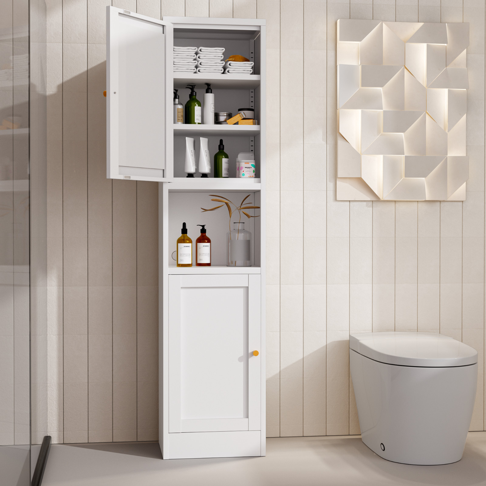 Cofar 6-Tier Narrow Cabinet for Small Spaces,67\ Cofar 6-Tier Narrow Cabinet for Small Spaces,67\