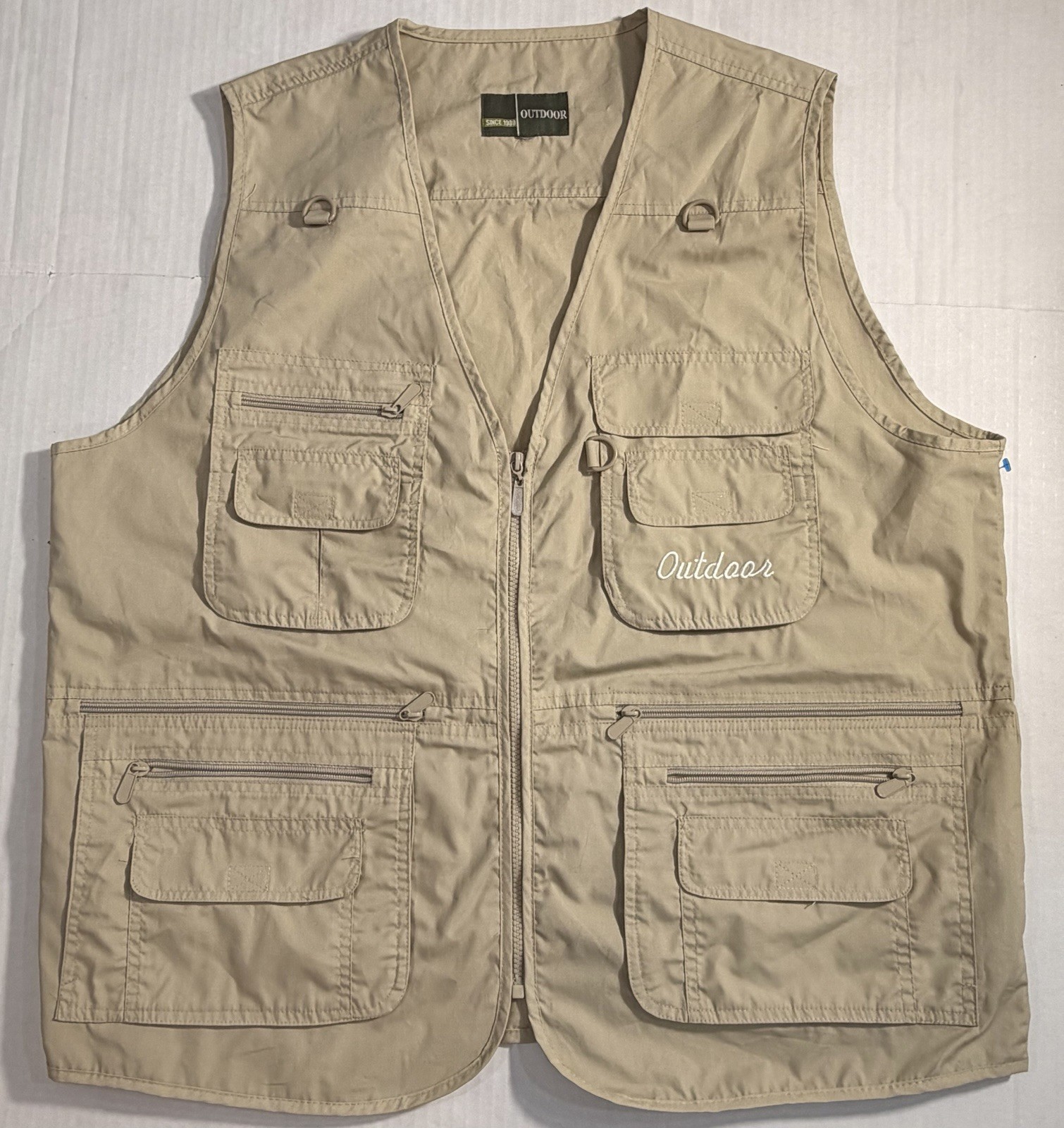 Outdoor Since Multi-Pocket Utility Vest Khaki Fishing Photography Travel Outdoor Since Multi-Pocket Utility Vest Khaki Fishing Photography Travel