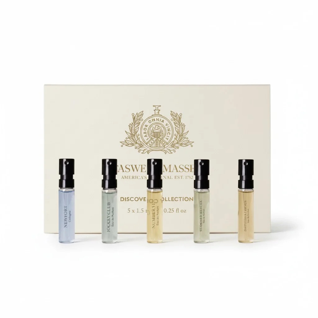 Caswell-Massey Fragrance Discovery Collection 5 Vial Sampler Set NEW SEALED