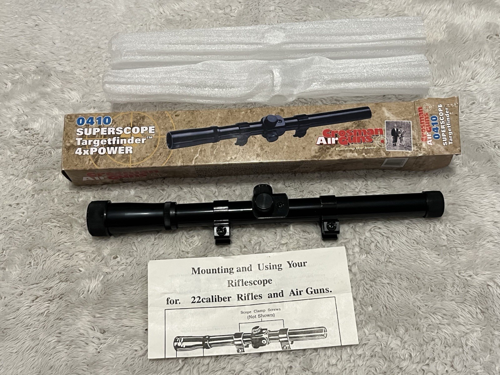 Crosman 0410 Targetfinder 4x15 Air Rifle Scope – New Original Box