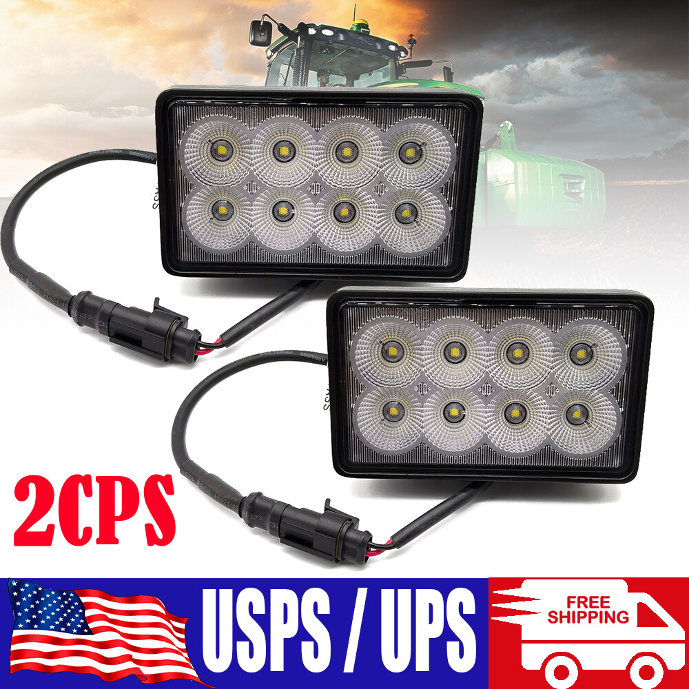 2pcs 40W LED Work Lights Headlights for John Deere Case New Holland 222004A2