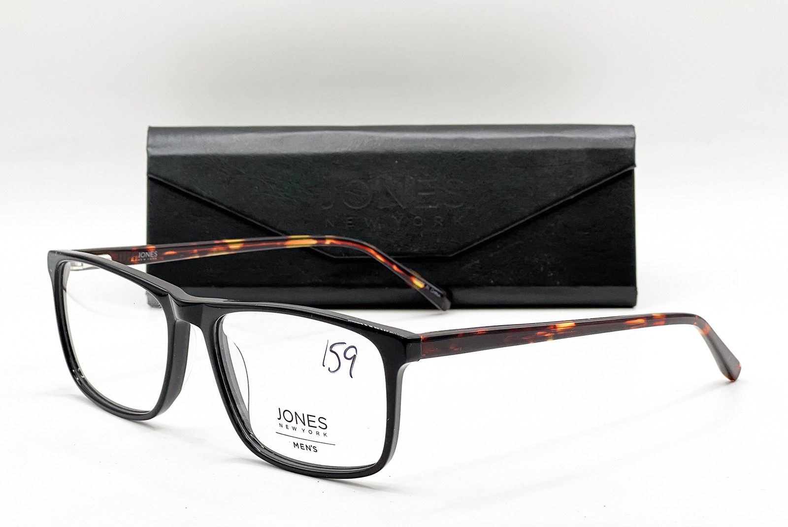 NEW JONES NEW YORK VJOMK12 BLACK AUTHENTIC EYEGLASSES W CASE 58-17