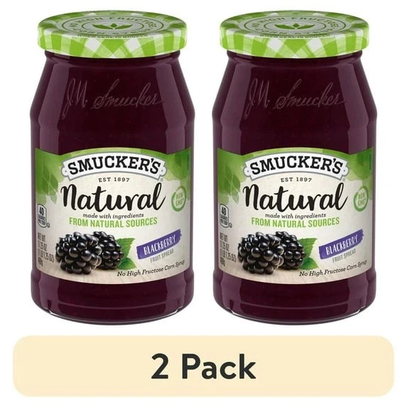 Smucker\'s Natural Blackberry Fruit Spread, 17.25 oz (2 pack) Smucker\'s Natural Blackberry Fruit Spread, 17.25 oz (2 pack)