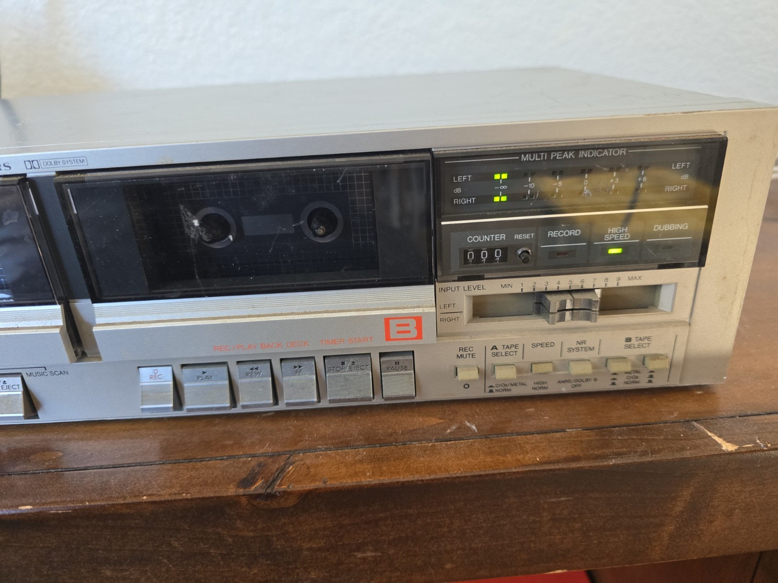 JVC KD-W110 Stereo Double Cassette Deck Vintage Silver Made Japan Untested JVC KD-W110 Stereo Double Cassette Deck Vintage Silver Made Japan Untested
