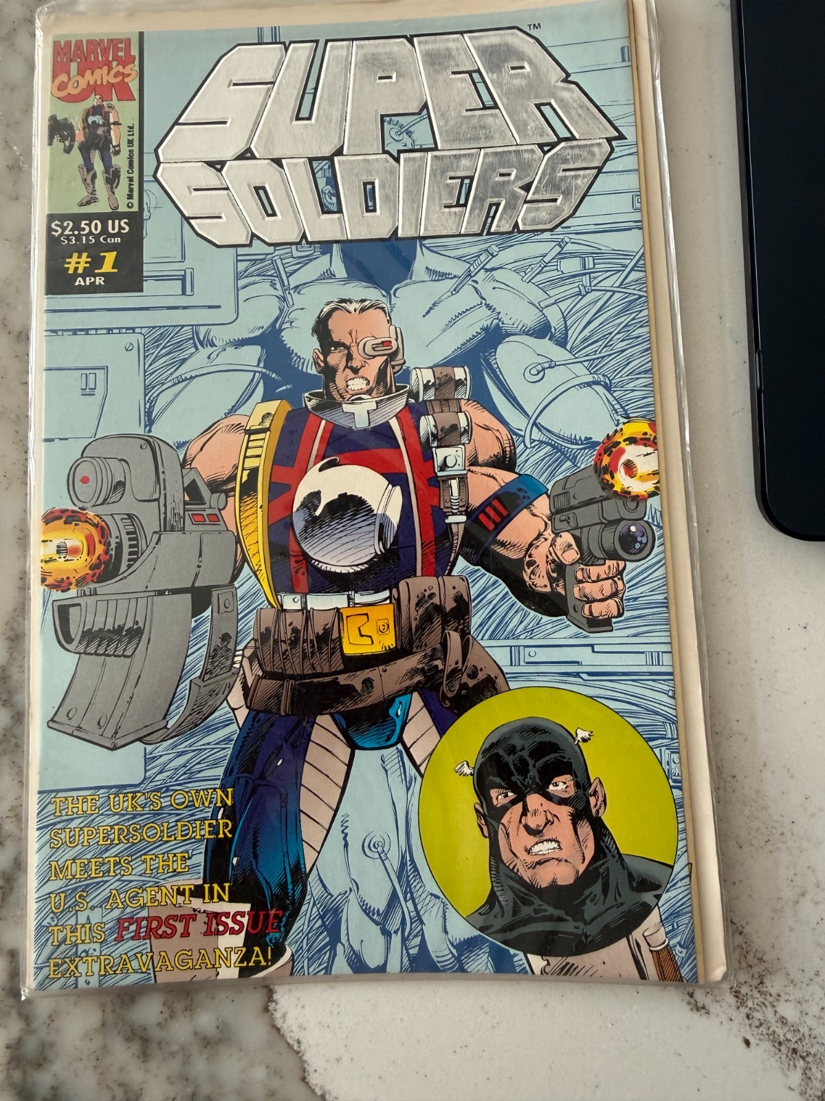 Super Soldiers #1 Marvel Comics UK 1993 US Agent First Issue Vintage Comic Super Soldiers #1 Marvel Comics UK 1993 US Agent First Issue Vintage Comic