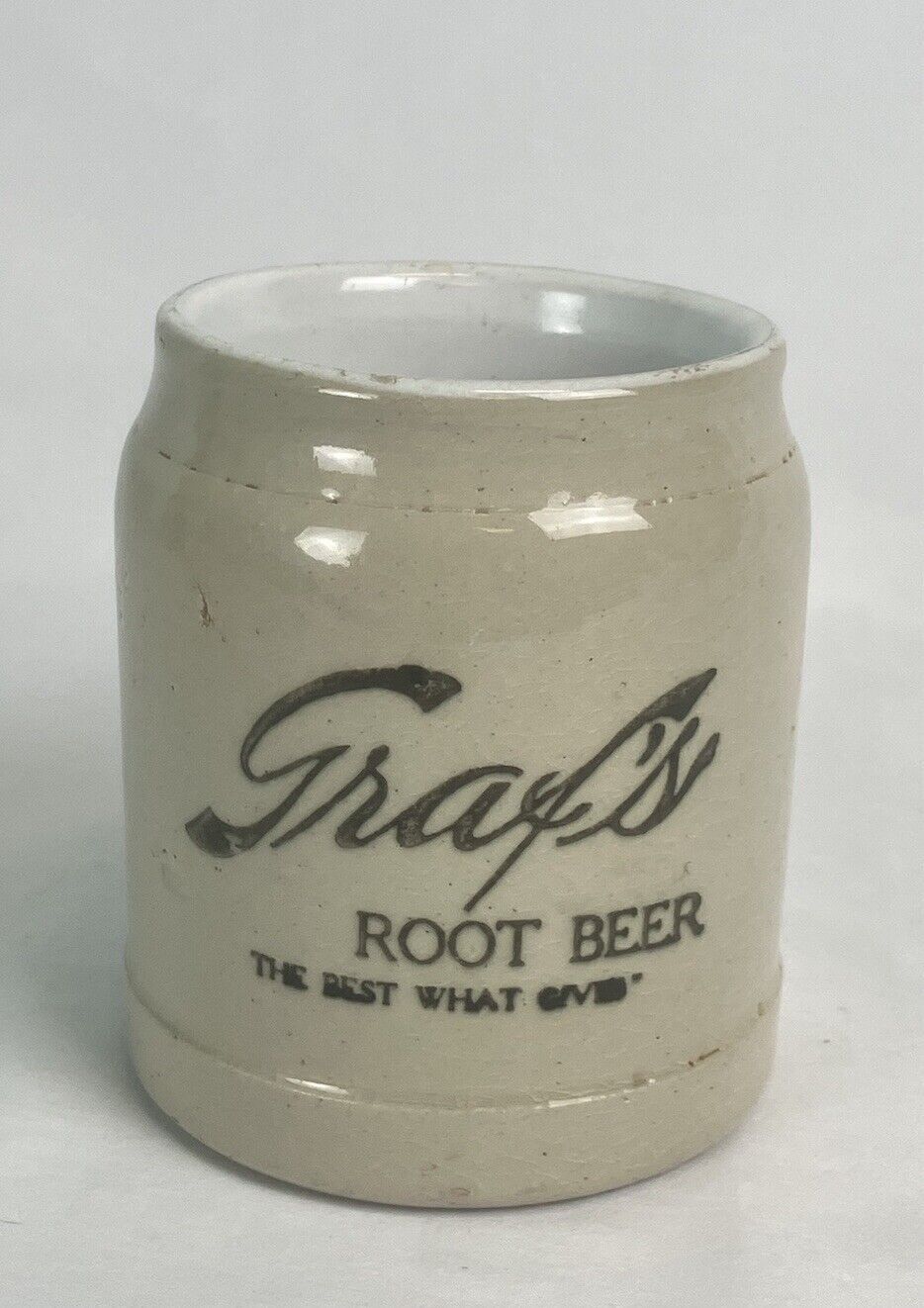Vintage GRAF’s Root Beer Advertising Stoneware Mug Stein Vintage GRAF’s Root Beer Advertising Stoneware Mug Stein