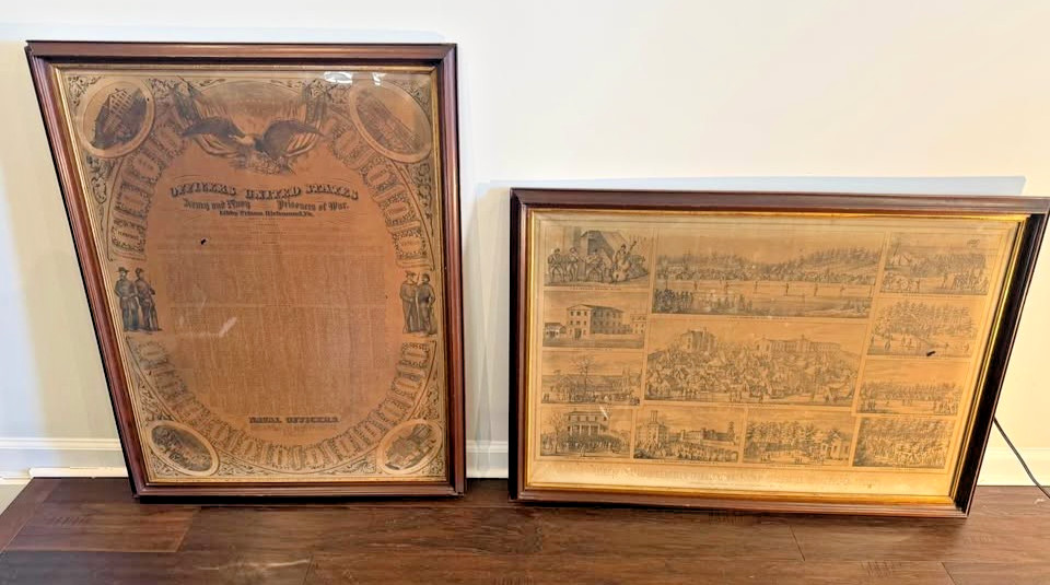 Original 1865 Civil War Lithographs – Libby Prison & Confederate Prison Camps 