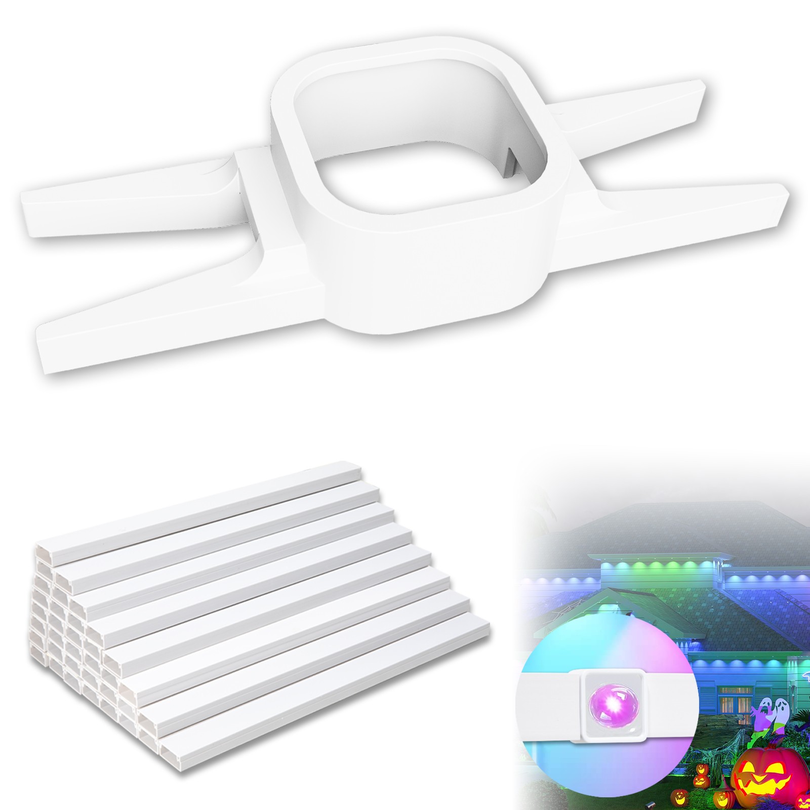 100FT Light Track System Permanent Outdoor Lights Pro (H706A) 100FT Light Track System Permanent Outdoor Lights Pro (H706A)