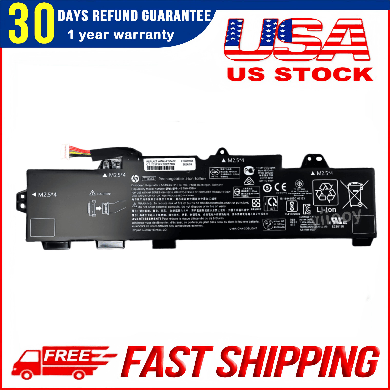 New Genuine TT03XL Battery For HP EliteBook 850 G5 850 G6 ZBook 15U G5 Series
