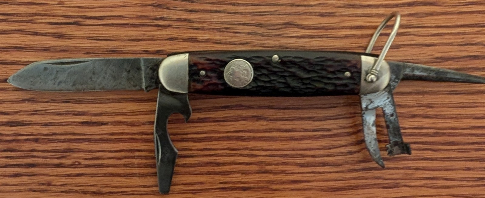 Vtg. 1930's Multi-blade REMINGTON UMC Scout (4) Blade Pocket Knife # RS4233 NICE