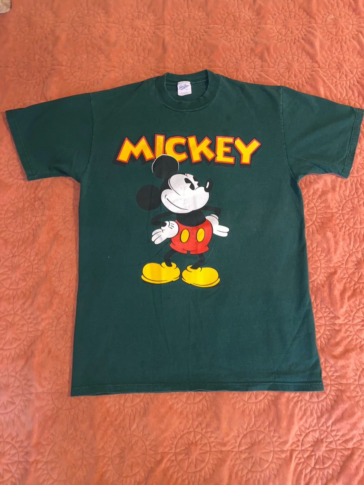 Vintage 80s 90s Velva Sheen Mickey Mouse T Shirt Large Green Made in USA Disney Vintage 80s 90s Velva Sheen Mickey Mouse T Shirt Large Green Made in USA Disney