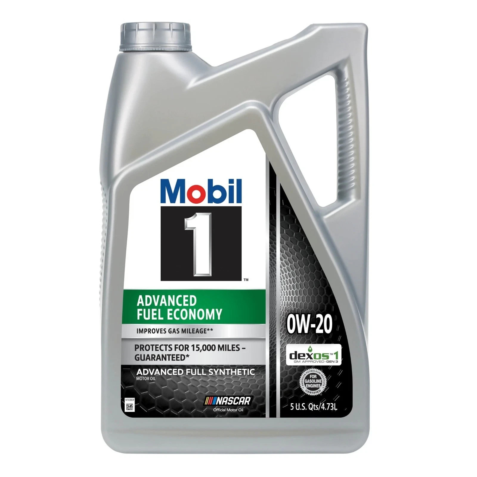 Mobil 1 Advanced Fuel Economy Full Synthetic Motor Oil 0W-20, 5 Quart