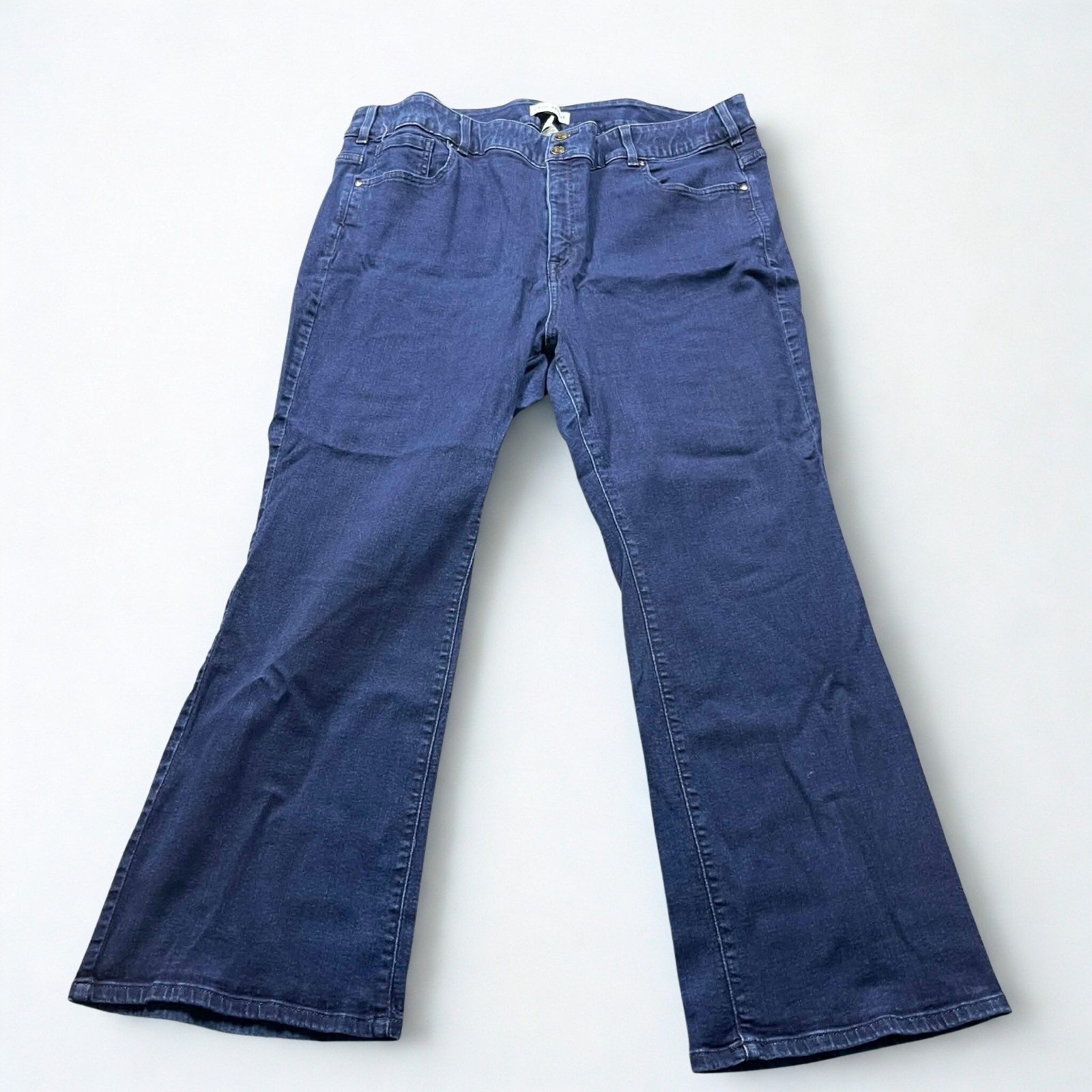 Lane Bryant Jeans Womens 26S Straight Leg Dark Wash Mid Rise Stretch Plus Size