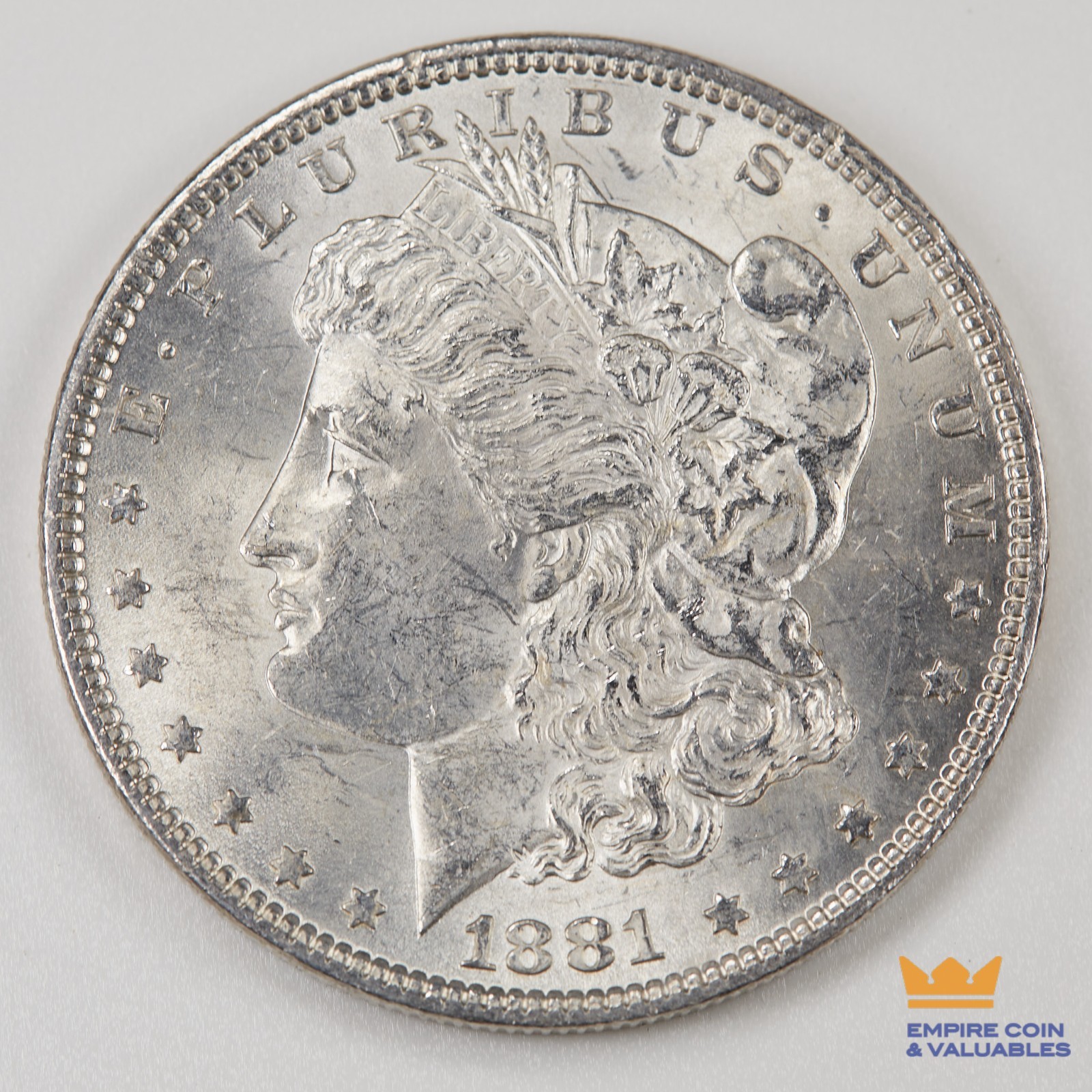 1881-P Morgan Silver $1 Dollar UNC BU, Nice Luster Frosty *CB