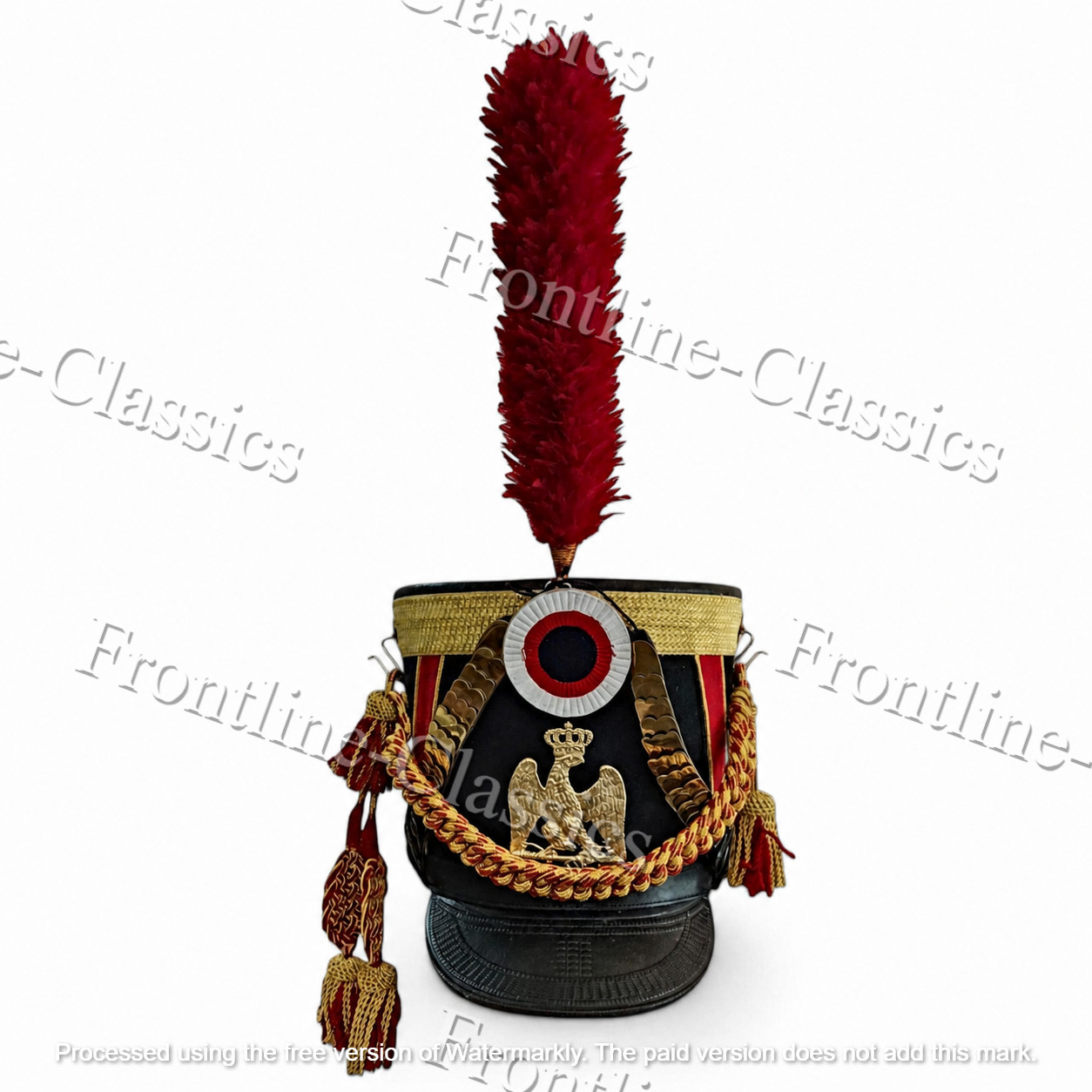 French Napoleon Military Helmet of Chasseurs Army Shako of Young Guard Infantry
