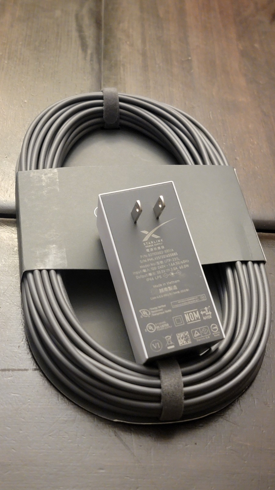 OEM Starlink Mini Power Supply 60W 30V 2A AC Adapter 100-240V With Power Cable