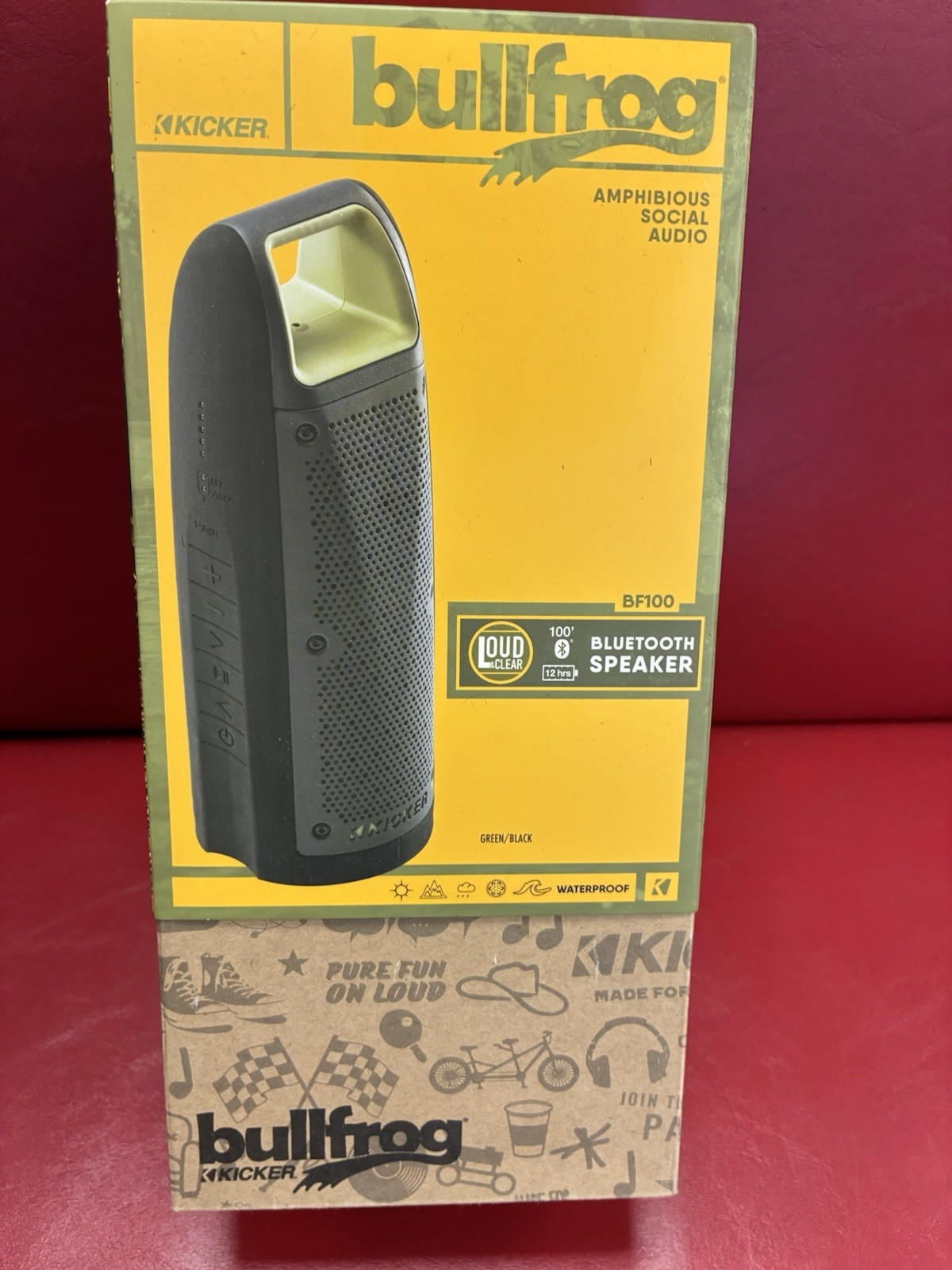 Kicker Bullfrog BF100G BLUETOOTH MUSIC SYSTEM - GREEN / BLACK