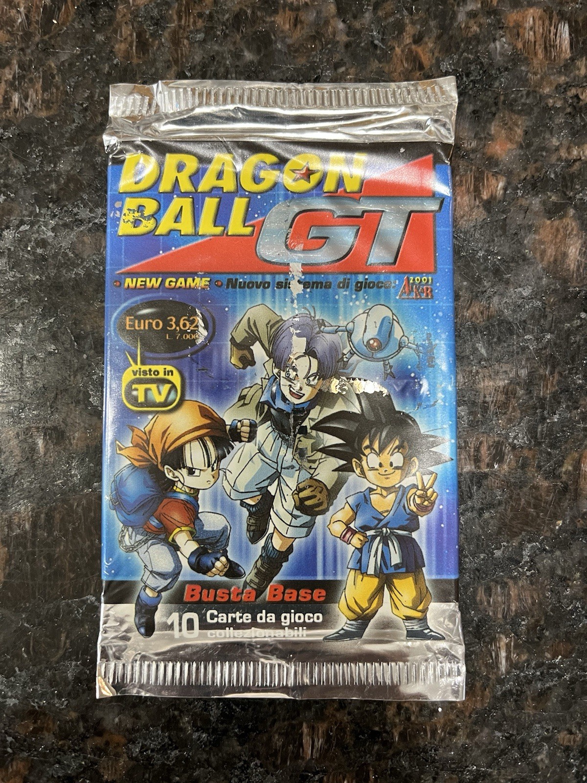 2001 Dragon Ball GT DBGT Base Set Booster Pack Italy Busta Base | FACTORY SEALED