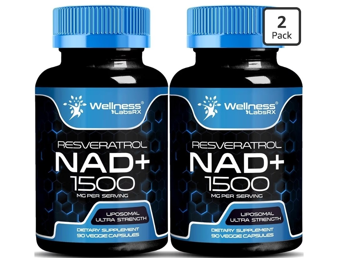 2 X WELLNESS LABSRX Liposomal NAD Supplement, 1500mg - USA Made, NAD Resveratrol 2 X WELLNESS LABSRX Liposomal NAD Supplement, 1500mg - USA Made, NAD Resveratrol