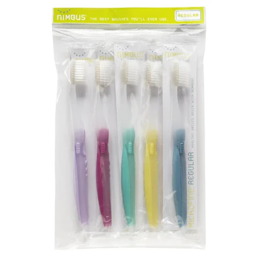 NIMBUS Extra Soft Toothbrushes (Regular Size Head) 5 Pack Assorted Colors NIMBUS Extra Soft Toothbrushes (Regular Size Head) 5 Pack Assorted Colors