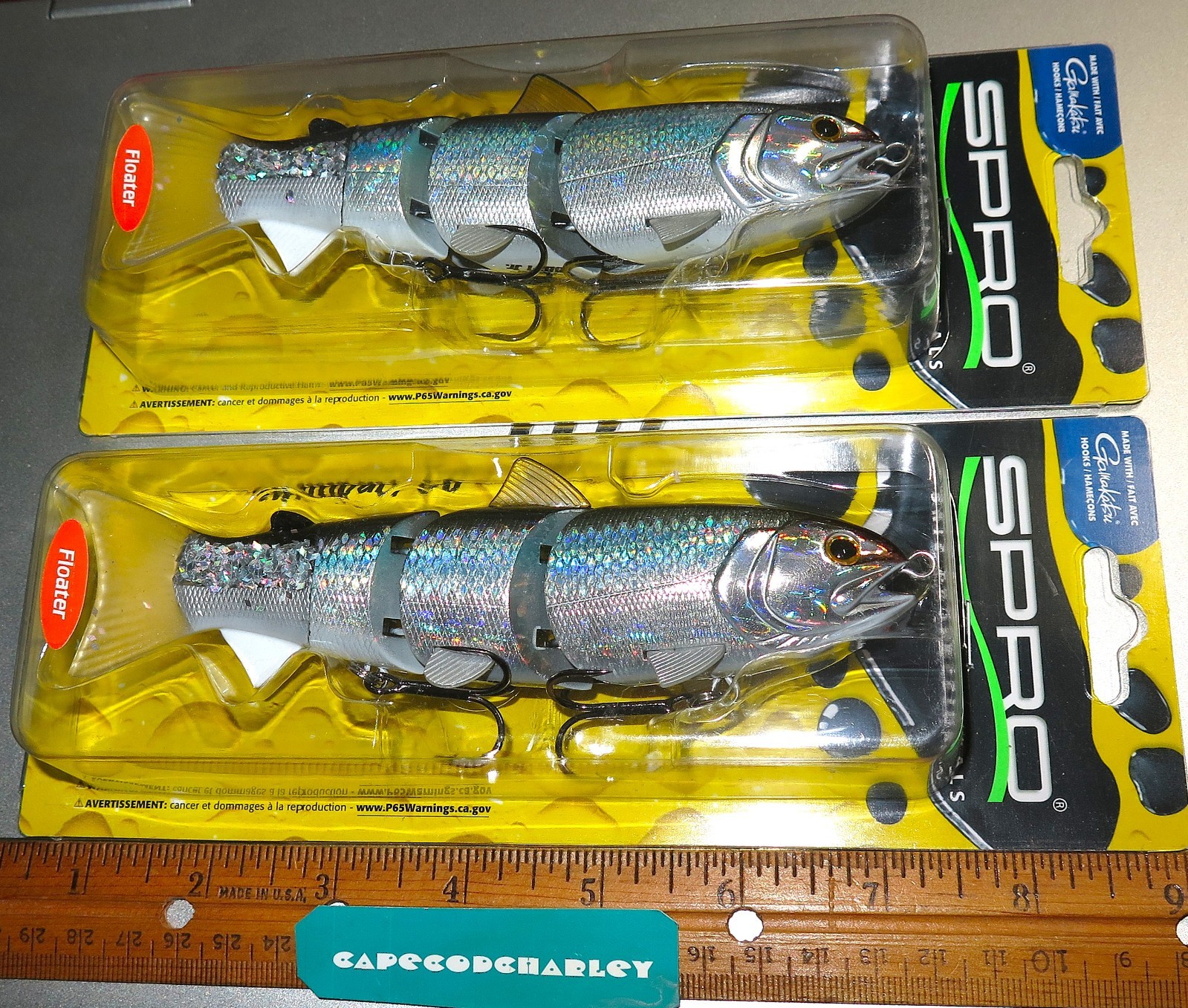 Lot of (2) Two SPRO SWIMBAIT 60 FLOATERS 6\