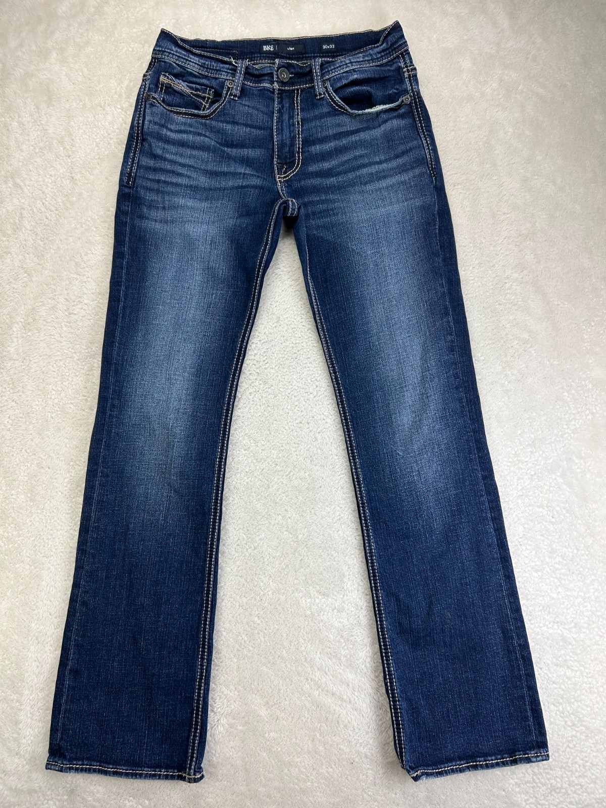Buckle BKE Aiden Slim Fit Bootcut Jeans Mens 30x32 Bramley Blue Stretch Low Rise Buckle BKE Aiden Slim Fit Bootcut Jeans Mens 30x32 Bramley Blue Stretch Low Rise