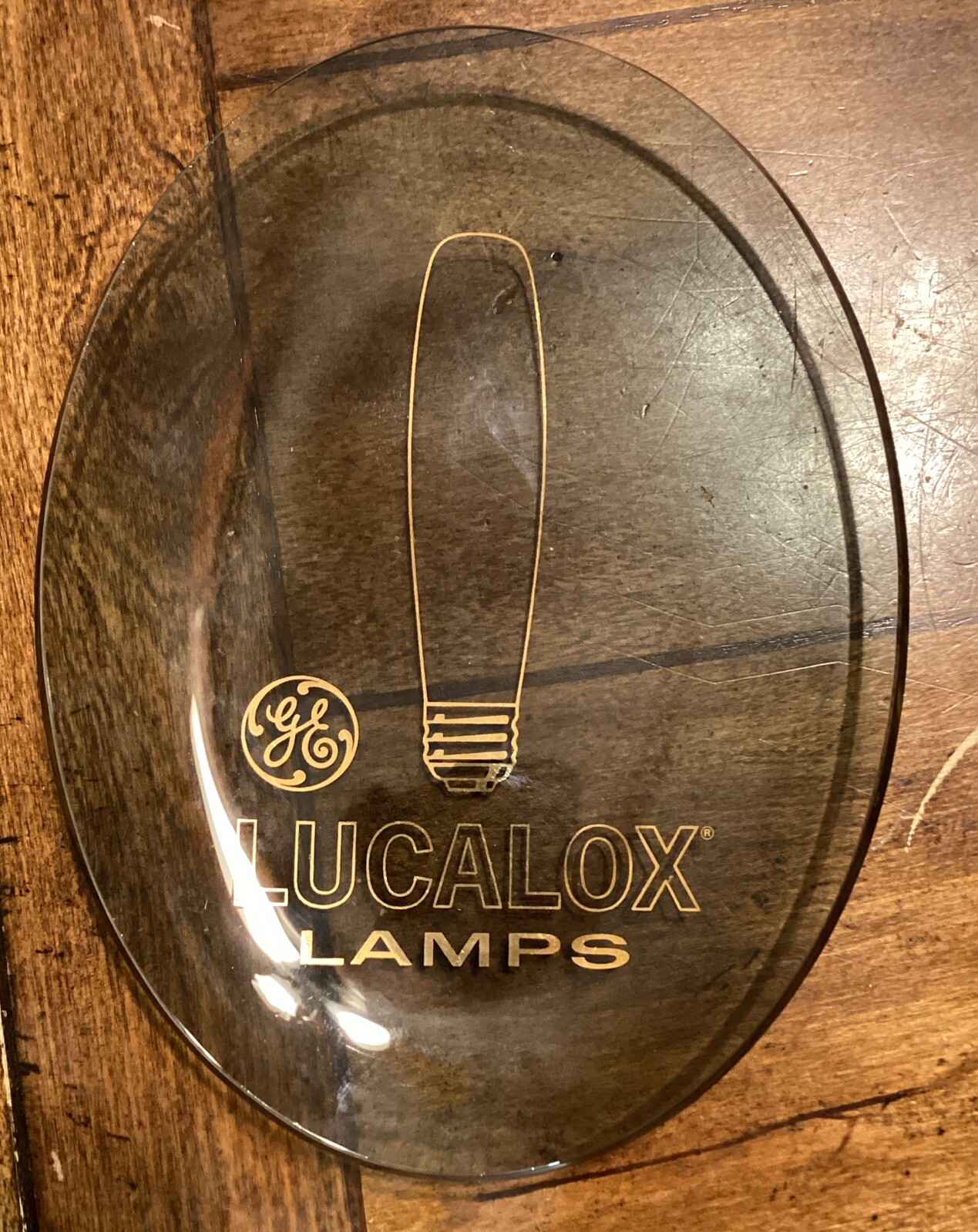 Vintage GE General Electric Lucalox Lamps Oval Glass Tray Vintage GE General Electric Lucalox Lamps Oval Glass Tray