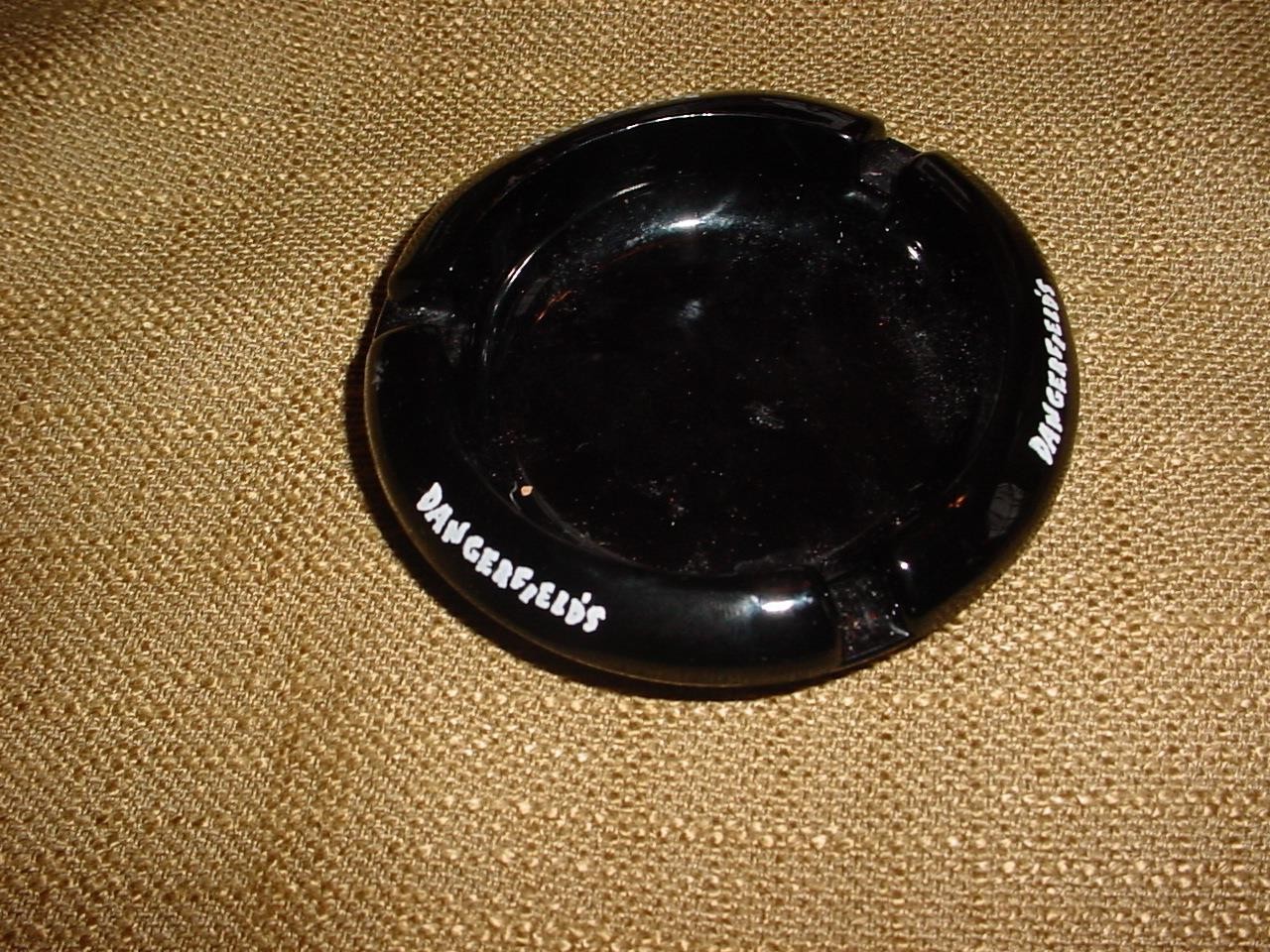 Vintage Dangerfield\'s comedy club black glass ashtray NYC New York