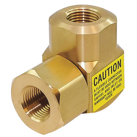 Coxreels 1935-1 Swivel, 90 Deg., Brass, 3/8 In Fnpt Inlet