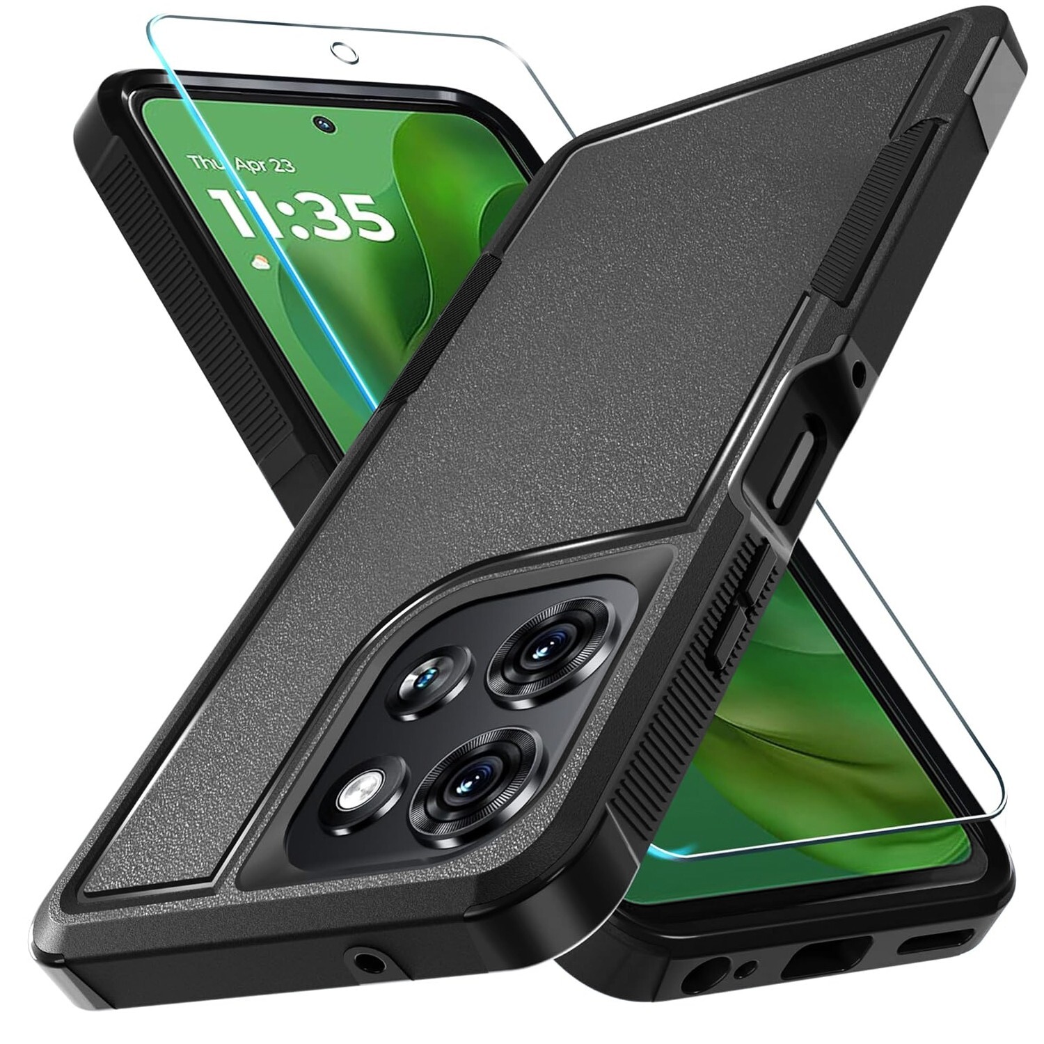 For Motorola Moto G 2025 Case Shockproof Phone Cover + Tempered Glass Screen