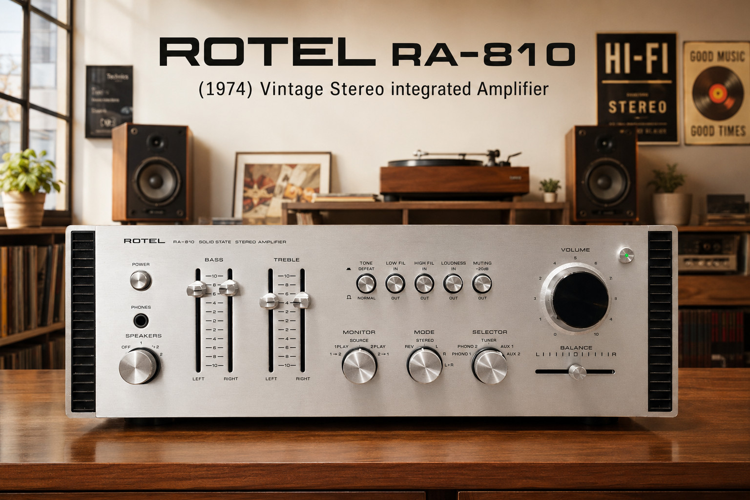 ROTEL RA-810 πRaReπ (1974) Vintage Stereo integrated Amplifier ROTEL RA-810 πRaReπ (1974) Vintage Stereo integrated Amplifier