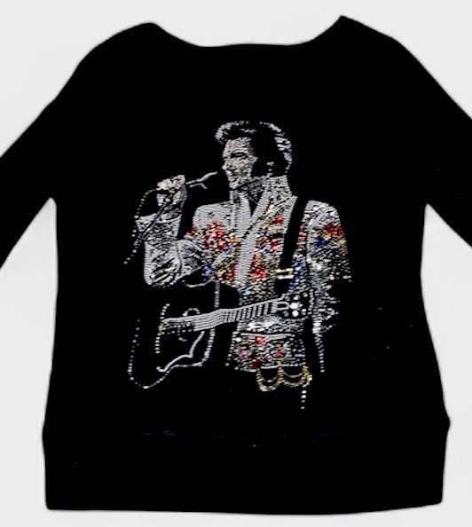 Official Graceland Elvis Presley Rhinestone Zip Up Jacket - Medium Official Graceland Elvis Presley Rhinestone Zip Up Jacket - Medium