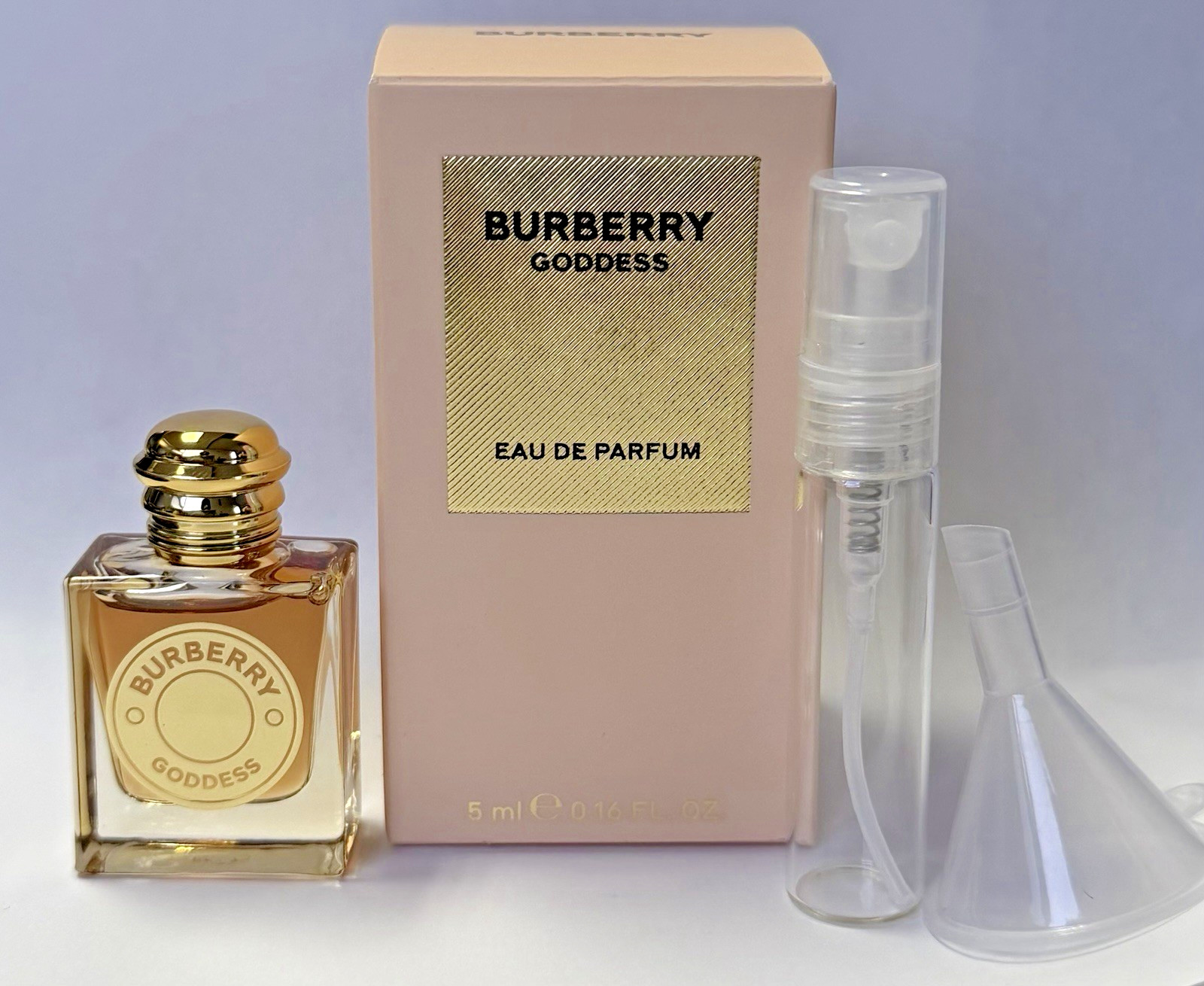 Burberry GODDESS Women PARFUM 5ml-0.16oz  Splash MINI Travel /free travel spray