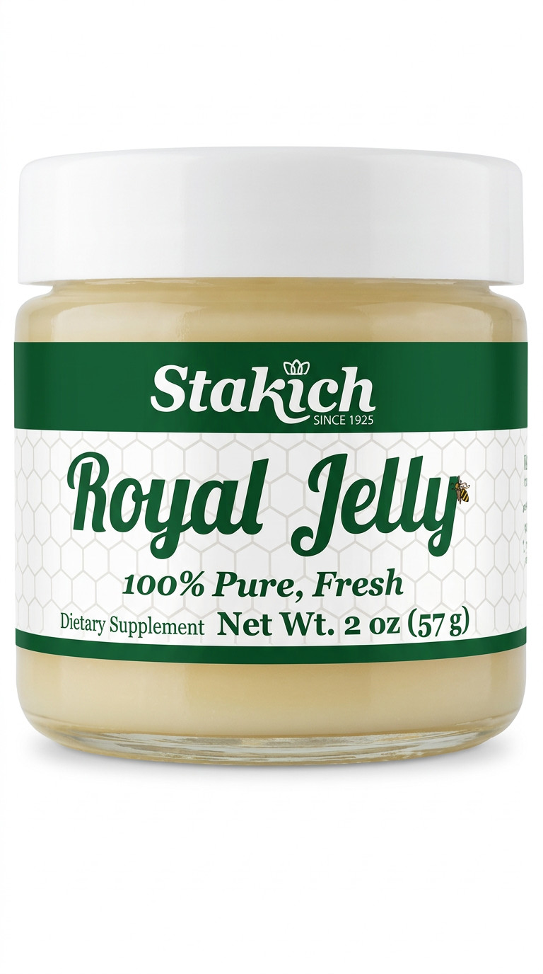 Stakich 2oz FRESH ROYAL JELLY 100% PURE NATURAL  HIGH STRENGTH PREMIUM RAW BEE