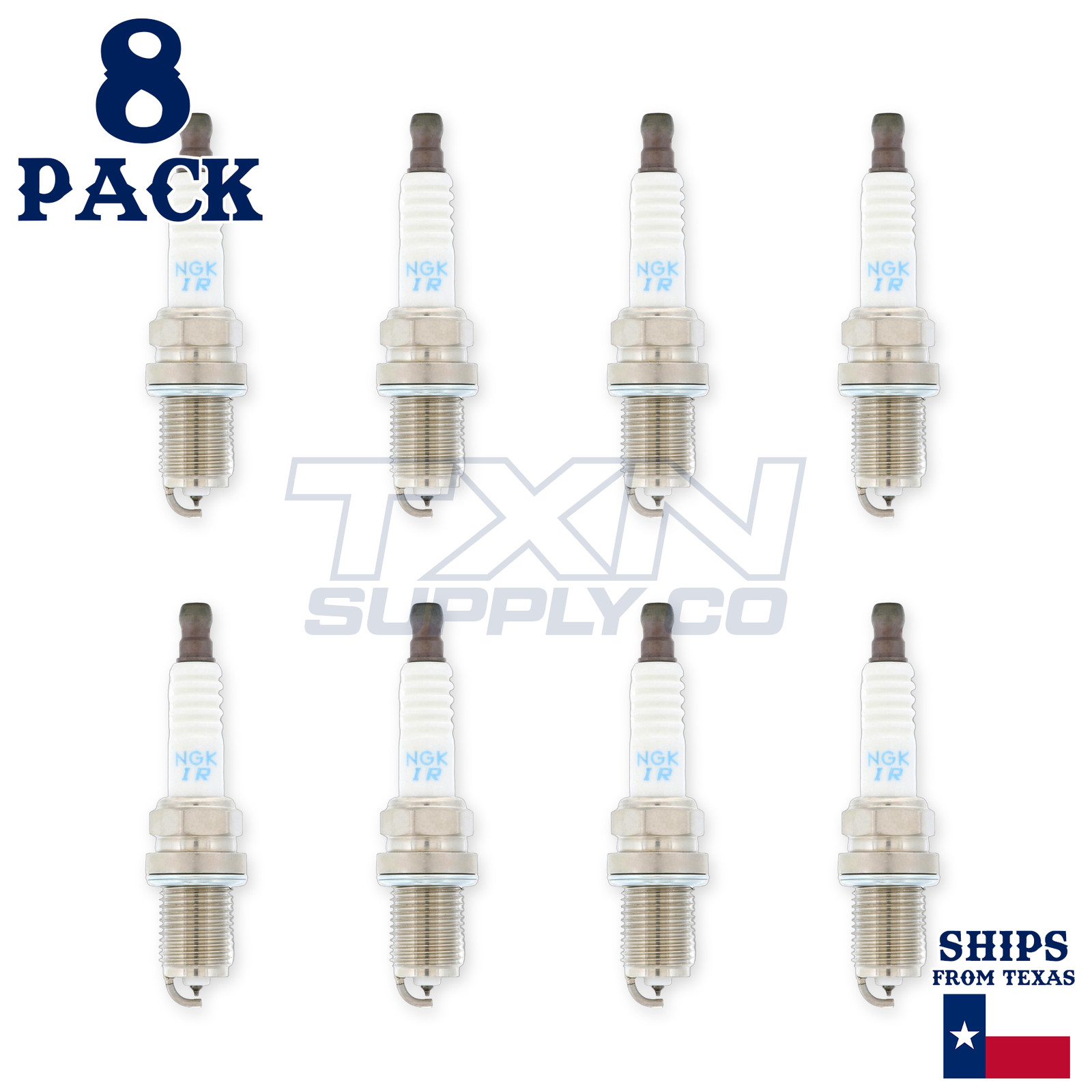 8 Pack NGK V-Power 5115 Spark Plugs IFR7F-4D