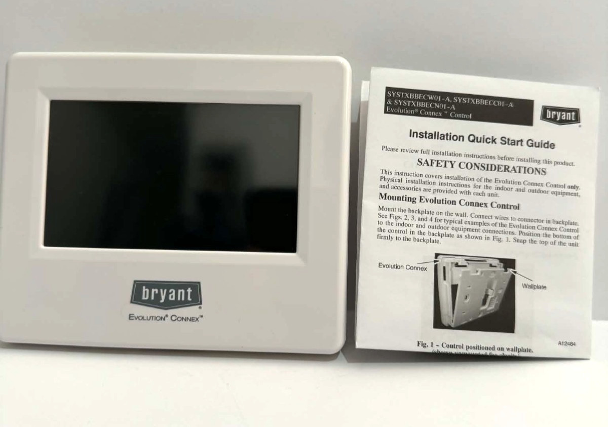 Bryant Evolution Connex Control SYSTXBBECN01 White with Installation Guide