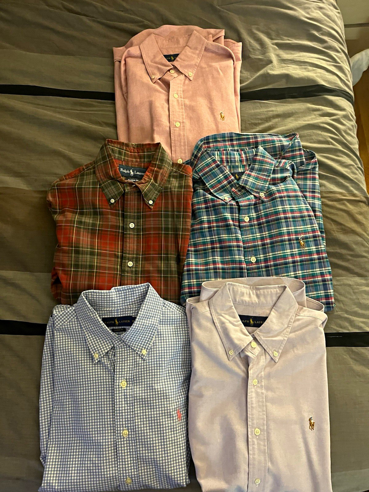 11 Men’s Button-Down Shirts – Polo Ralph Lauren, Vince & Bonobos – Size Medium