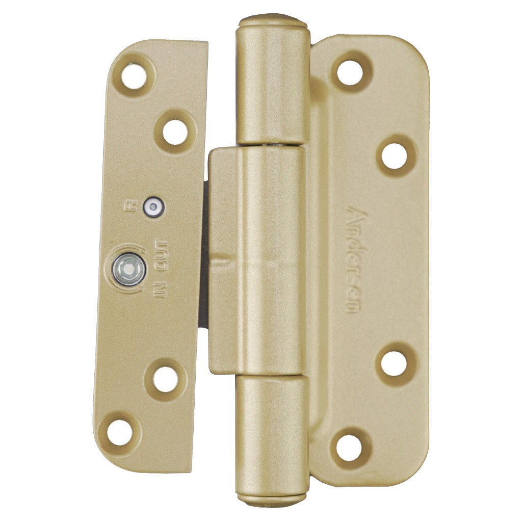 Andersen Patio Hinge Left Hand 2005-Present Brassy Gold Tone Single Patio Hinge
