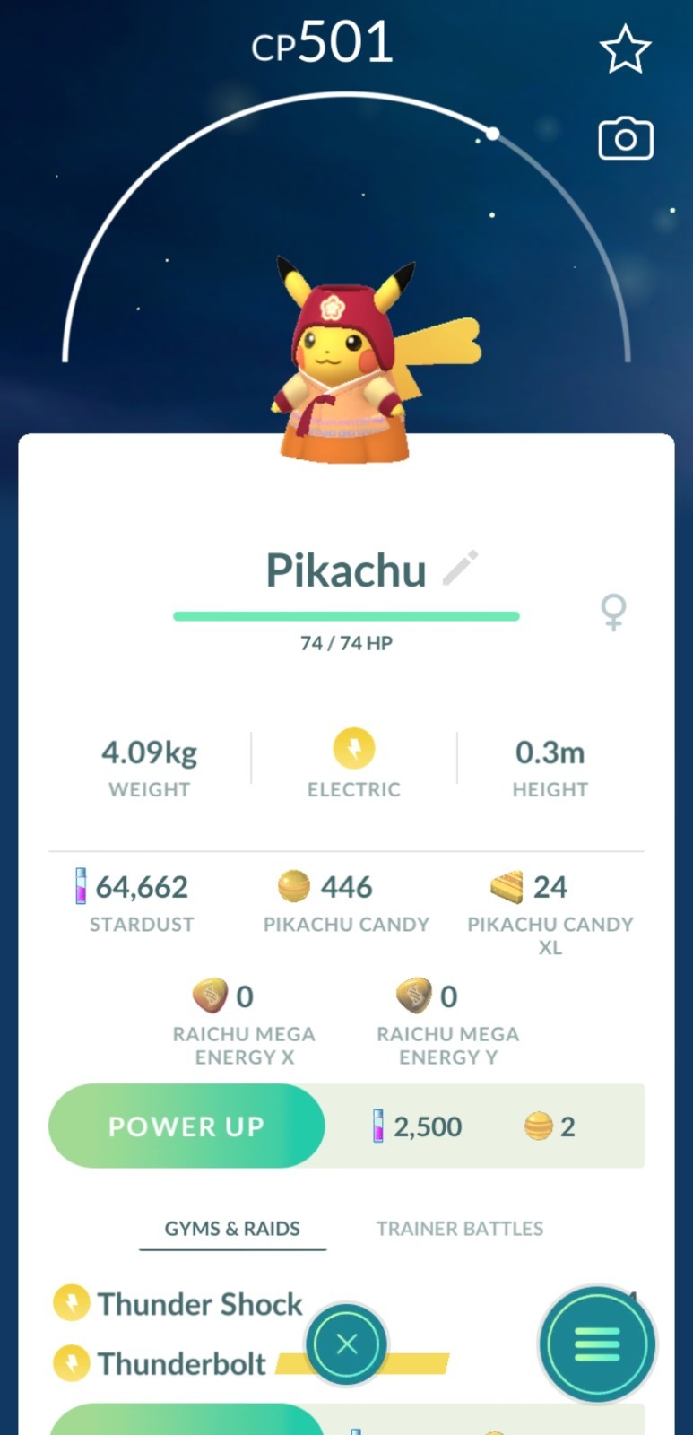Pikachu Korean hanbok  Pokemon #0025 GO TD