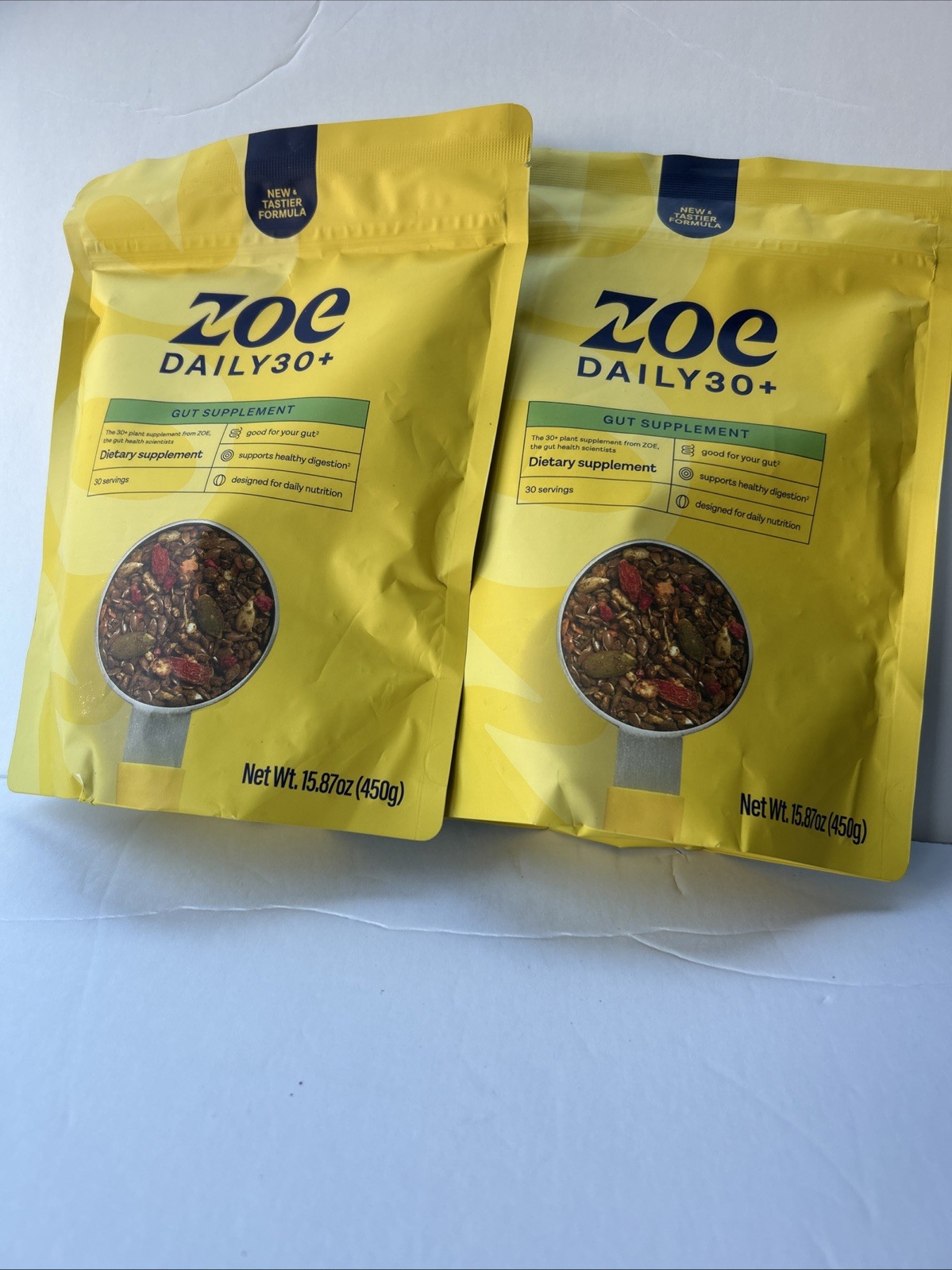 (2) Zoe Daily30 450g Wholefood  15.87 oz Dated 03/2027
