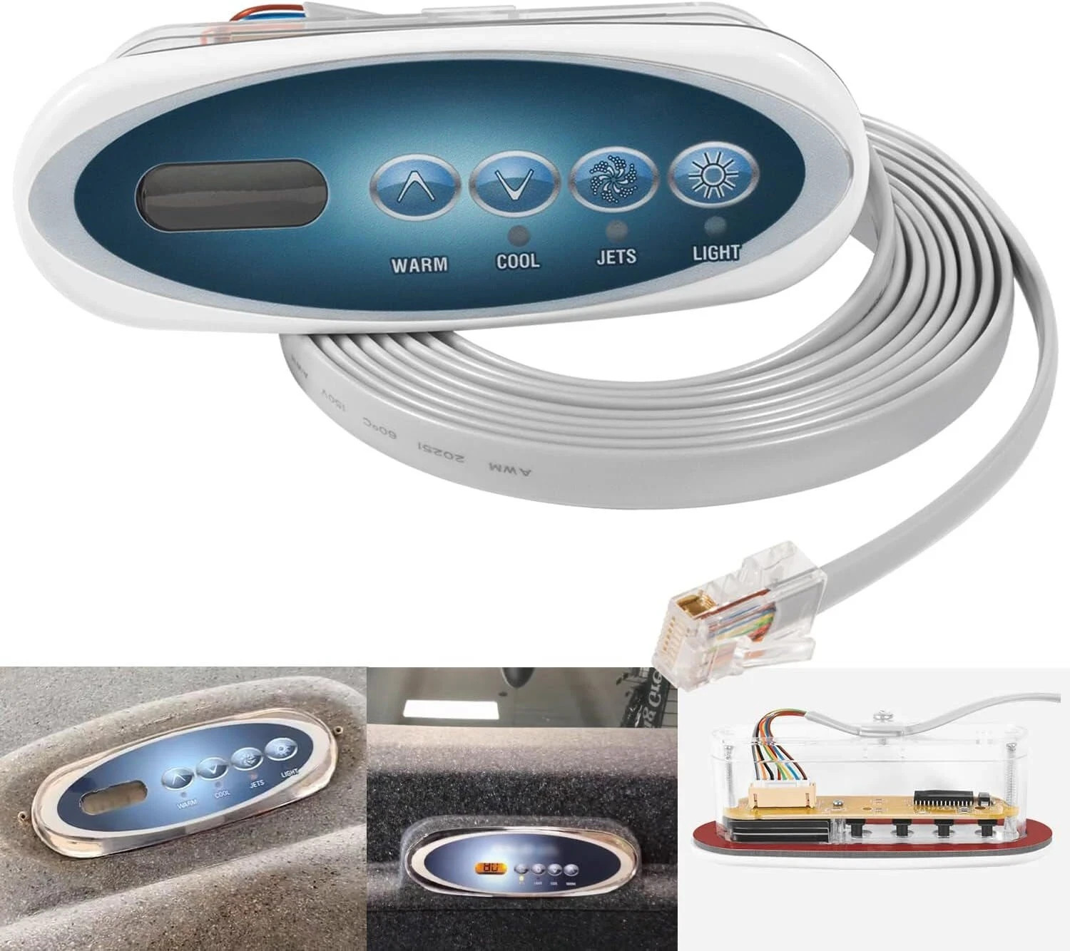 Balboa Water Group 4 Button VL200 LCD Mini Oval (53238)