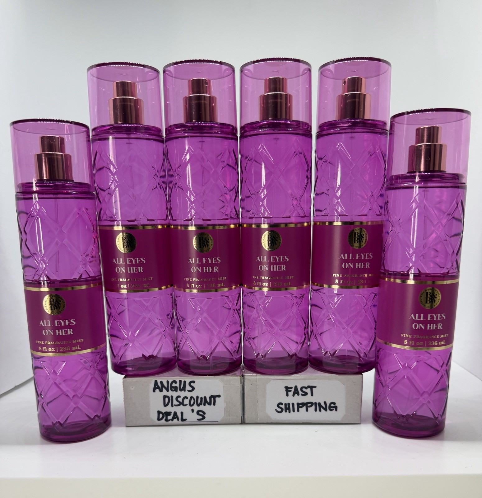 Bath & Body Works All Eyes On Her Fine Fragrance Mist,8oz, 6 Pcs, Brand New
