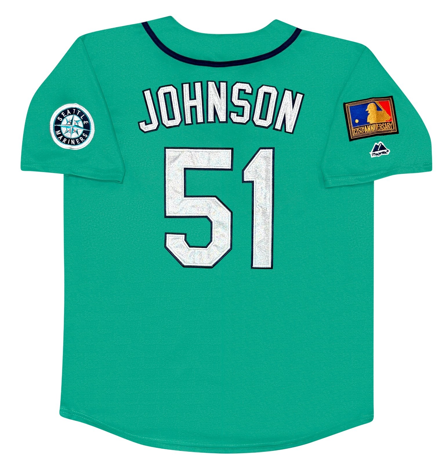 Randy Johnson 1994 Seattle Mariners 125th Anniv. Men\'s Alt Teal Jersey Randy Johnson 1994 Seattle Mariners 125th Anniv. Men\'s Alt Teal Jersey